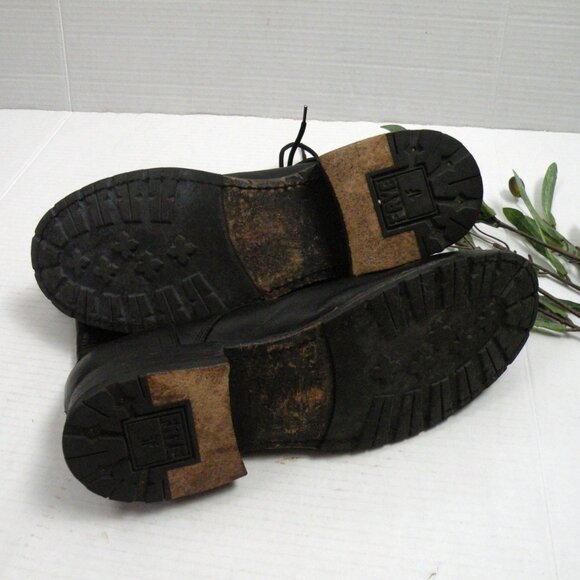 FRYE Sutton Engineer Black Lace up Boots 11 - Picture 8 of 11
